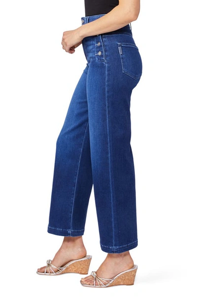 Shop Paige Aubrey High Waist Double Button Wide Leg Jeans In Julissa