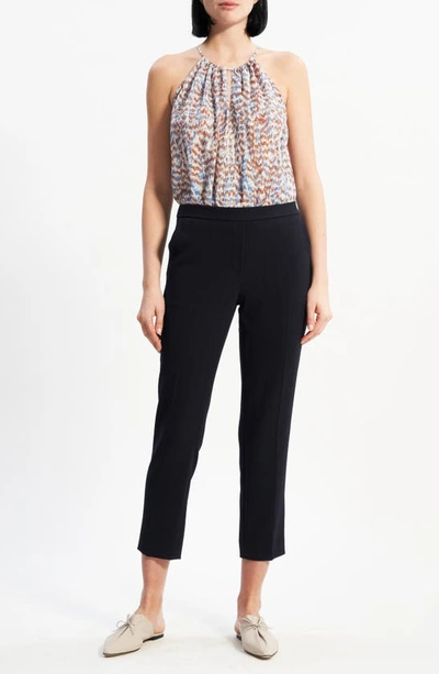 Shop Theory Treeca Admiral Pull-on Crop Pants In Deep Navy - G8e