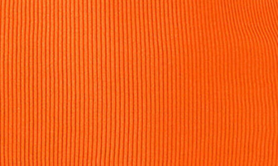 Endless Rose Sweetheart Neck Low Back Rib Minidress In Orange
