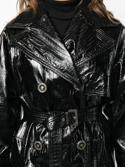 Pre-owned Versace 美杜莎纽扣双排扣外套（1990年代典藏款） In Black