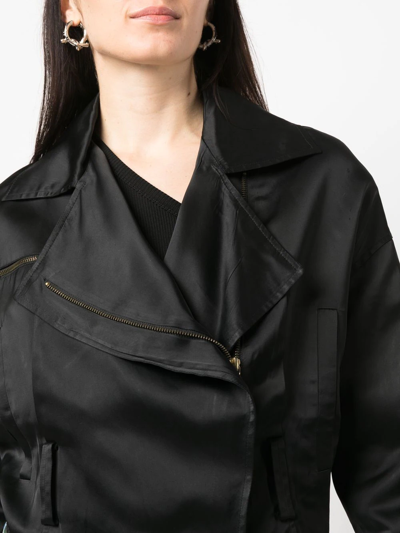 Pre-owned Dolce & Gabbana 1990s Cropped Biker Jacket In Black