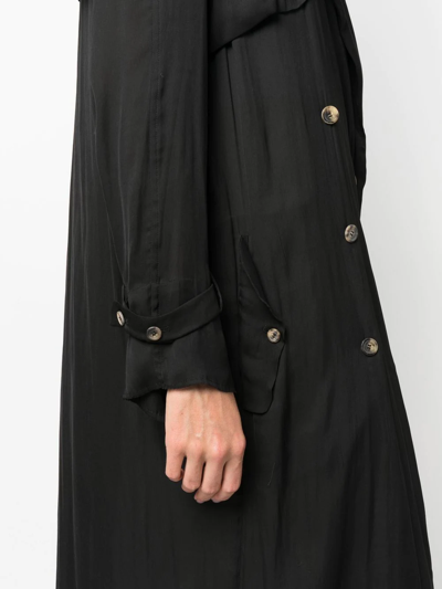 Pre-owned Lanvin 双排扣风衣（2008年典藏款） In Black