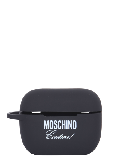 Shop Moschino Pro Airpod Case In Black
