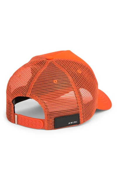 Shop Amiri Arts Stencil Logo Trucker Hat In Orange