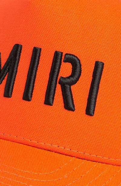 Shop Amiri Arts Stencil Logo Trucker Hat In Orange