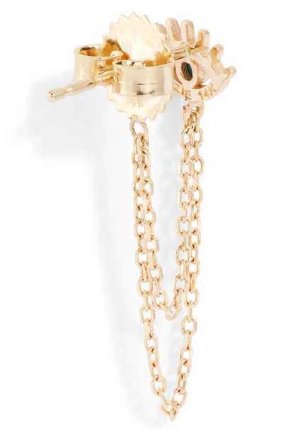 Anzie X Mel Soldera Evil Eye Chain Earrings In Turquoise