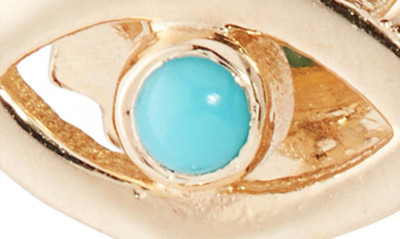 Shop Anzie X Mel Soldera Evil Eye Chain Earrings In Turquoise
