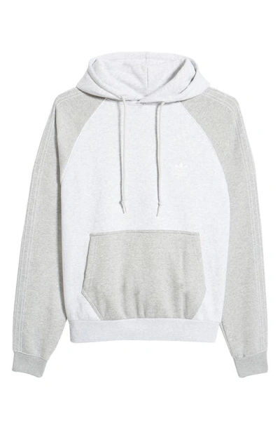 Shop Adidas Originals Sst Fleece Hoodie In Grey Heather/ Grey Heather