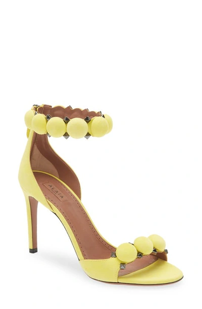 Shop Alaïa Bombe Sandal In Jaune Citron