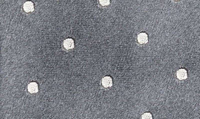 Ralph Lauren Grey Polka Dot Silk Tie In Dark Grey