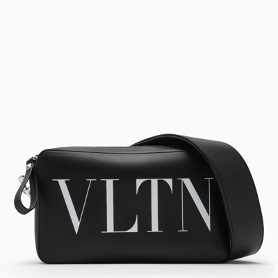 Shop Valentino Medium Black Vltn Cross Body Bag