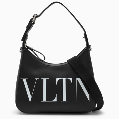 Shop Valentino Small Black Vltn Hobo Bag
