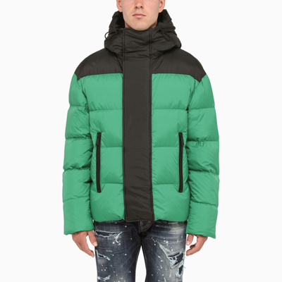 Shop Dsquared2 Black And Green Padded Jacket