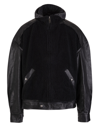 Shop Balenciaga Man Black College 1917 Hooded Jacket