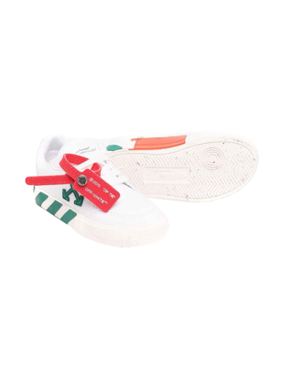 Shop Off-white White Sneakers Boy In Bianco/verde