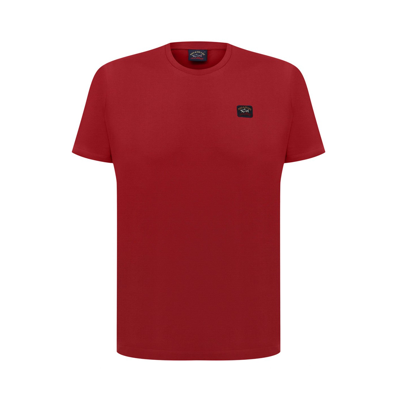 Shop Paul & Shark Cotton Logo T-shirt In Red