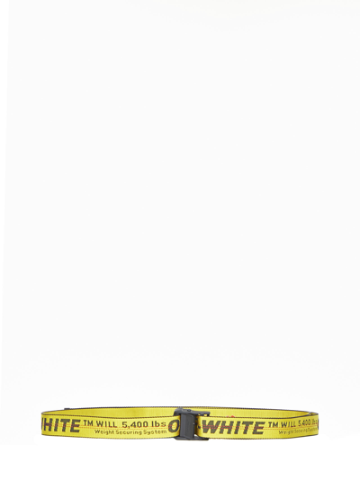 Shop Off-white Classic Industrial Belt In Yellow