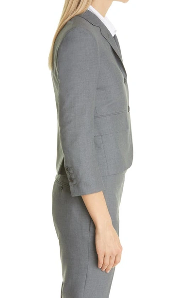 Thom Browne 4-bar Tailored Wool Blazer In Med Grey