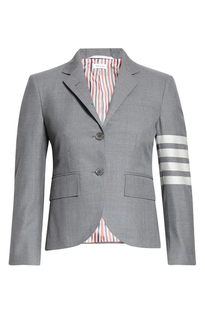 Shop Thom Browne Stripe High Armhole Wool Sport Coat In Med Grey