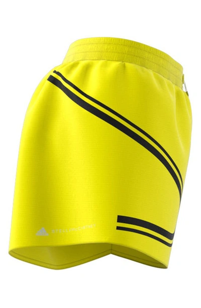 Shop Adidas By Stella Mccartney Truepace Primegreen Running Shorts In Shock Yellow