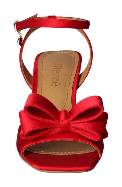 J. Reneé Nishia Ankle Strap Sandal In Red