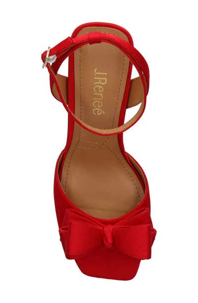 J. Reneé Nishia Ankle Strap Sandal In Red