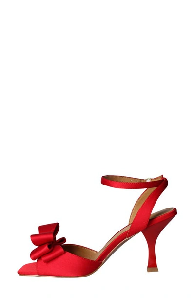 J. Reneé Nishia Ankle Strap Sandal In Red