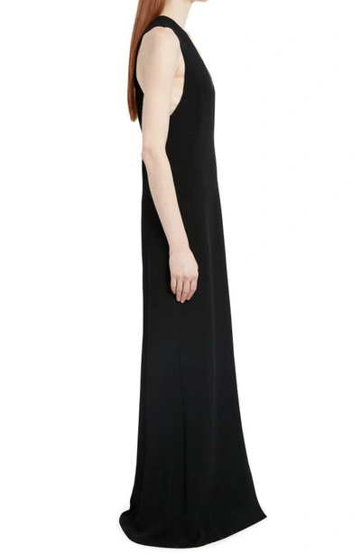 Shop The Row Ingmar Plunge Neck Twist Back Gown In Black