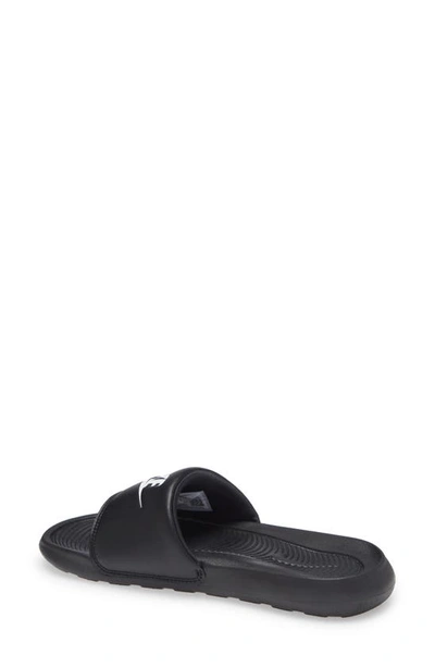 Shop Nike Victori Slide Sandal In Black/ White/ Black