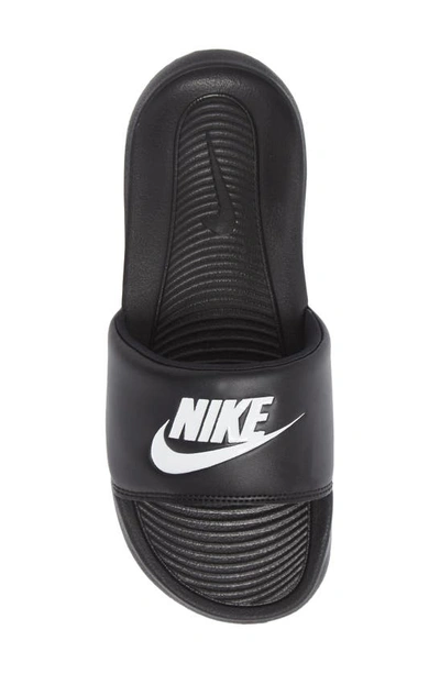 Shop Nike Victori Slide Sandal In Black/ White/ Black