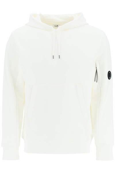 Shop C.p. Company Cp Company Hoodie With Lens In White