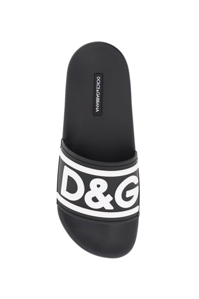 Shop Dolce & Gabbana Dg Logo Slides In Mixed Colours