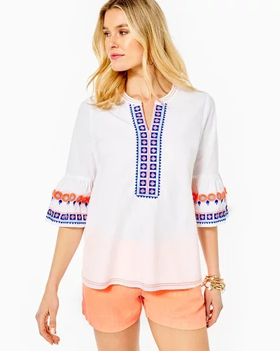 Shop Lilly Pulitzer Rissa Tunic Top In White