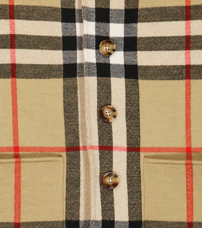 Shop Burberry Vintage Check Wool Reversible Vest In Archive Beige Ip Chk