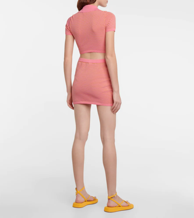 Shop Tropic Of C Sierra Striped Miniskirt In Multi Stripe Pink