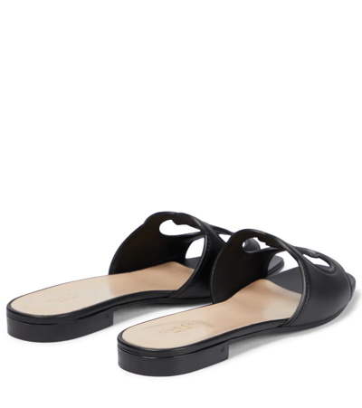 Gucci Incrocio Gg Sandals In Black
