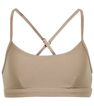 Shop Alo Yoga Airlift Intrigue Sports Bra In Gravel