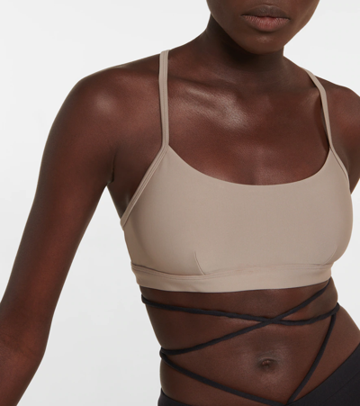 Shop Alo Yoga Airlift Intrigue Sports Bra In Gravel