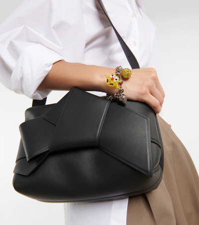 Shop Acne Studios Musubi Mini Leather Shoulder Bag In Black