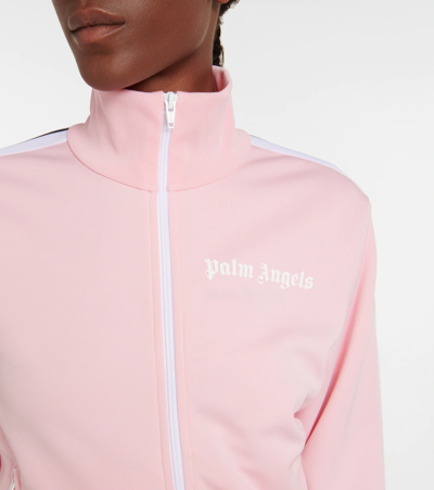 Shop Palm Angels Logo Track Jacket In Blossom Almond