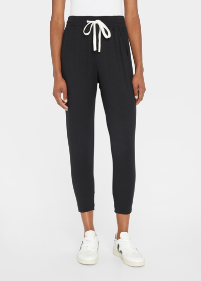 Shop Splits59 Reena Fleece 7/8 Sweatpants In Black/offw