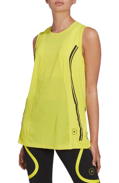 Shop Adidas By Stella Mccartney Tpa Running Tank In Shock Yellow
