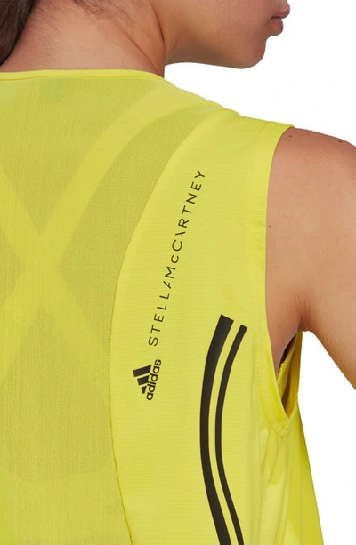 Shop Adidas By Stella Mccartney Tpa Running Tank In Shock Yellow
