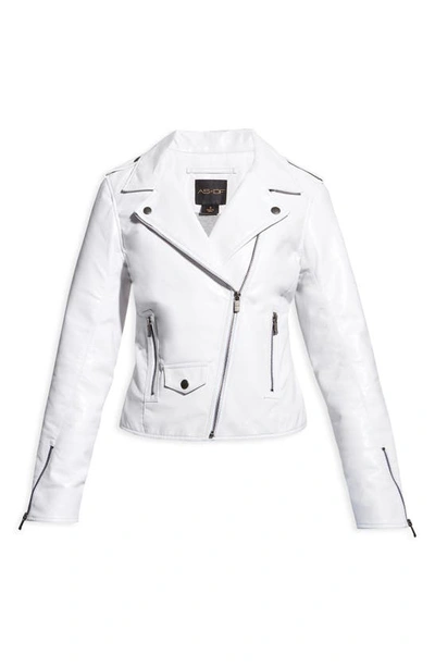As By Df Cult Recycled Leather Fitted Jacket In White