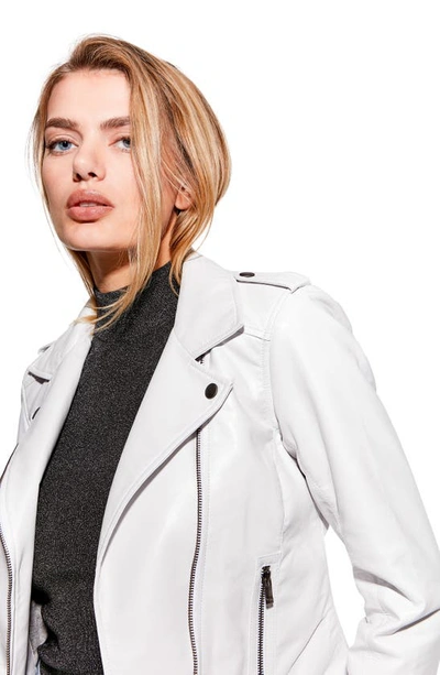 As By Df Cult Recycled Leather Fitted Jacket In White
