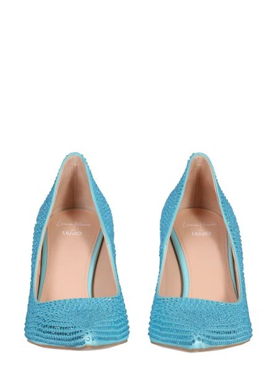 Shop Leonie Hanne X Liu Jo Glam Decollete In Baby Blue