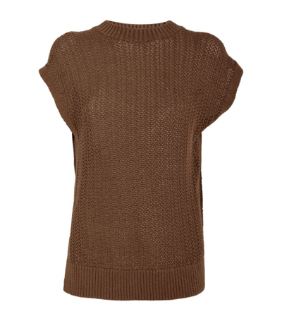 Shop Allsaints Zadie Sweater Vest In Brown