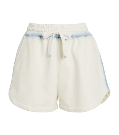 Shop Allsaints Spray-effect Lila Shorts In White