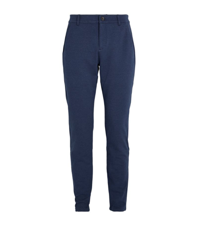 Shop Paige Transcend Knit Stafford Trousers In Navy