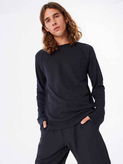 Shop Outdoor Voices Fasttrack Waffle Longsleeve In Black